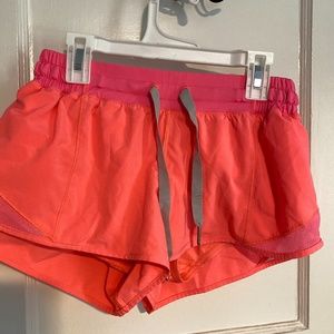 Lululemon neon pink hotty hot short 2.5